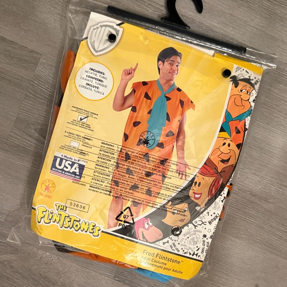Fred Flintstone Costume - Orange and Blue